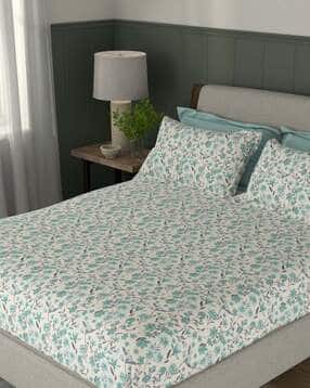 portico new york signature Cotton Printed Bedsheet with Pillow Cover-picture-25