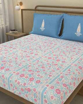 Cotton Printed Bedsheet with Pillow Cover