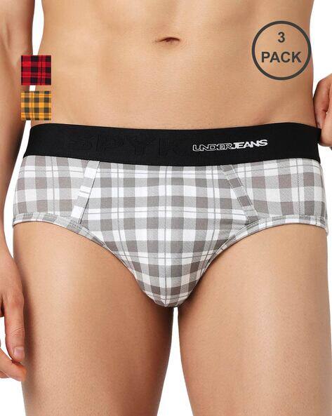 Underjeans by Spykar Pack Of 3 Cotton Regular Briefs