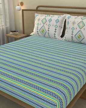 portico new york signature Cotton Printed Bedsheet with Pillow Cover-picture-24