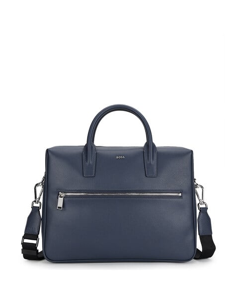 Buy BOSS Logo Lettering Single Document Case | Blue Color Men