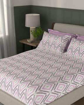 portico new york signature Cotton Printed Bedsheet with Pillow Cover-picture-25