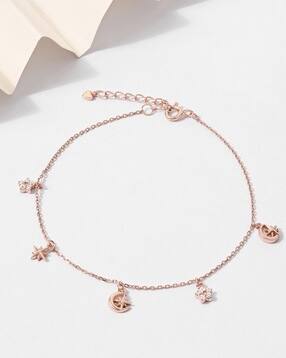 touch925 925 Silver Cubic Zirconia Moon & Star Charm Bracelet-picture-37