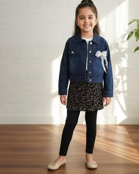 aarika girls ethnic Girls Denim Jacket with Full Sleeves-picture-20