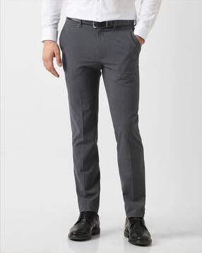 Buy Grey Trousers & Pants for Men by VAN HEUSEN Online | Ajio.com