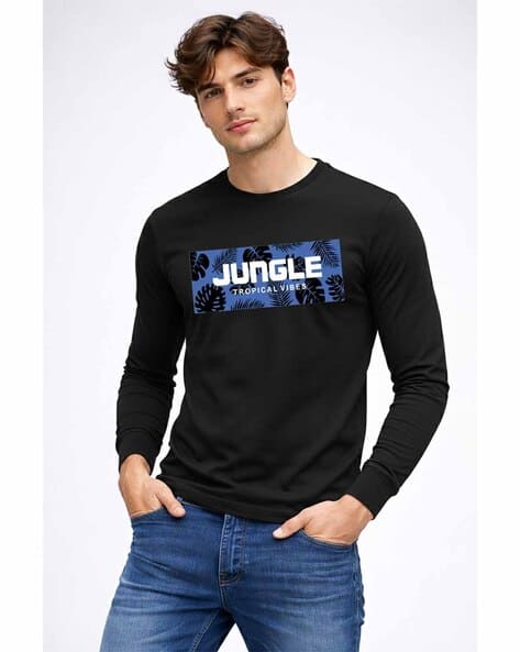 Buda Jeans Co Men Printed Regular Fit Round T-Shirt