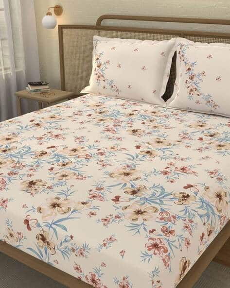 Portico New York Signature Printed Cotton Bedsheet with Pillow Covers