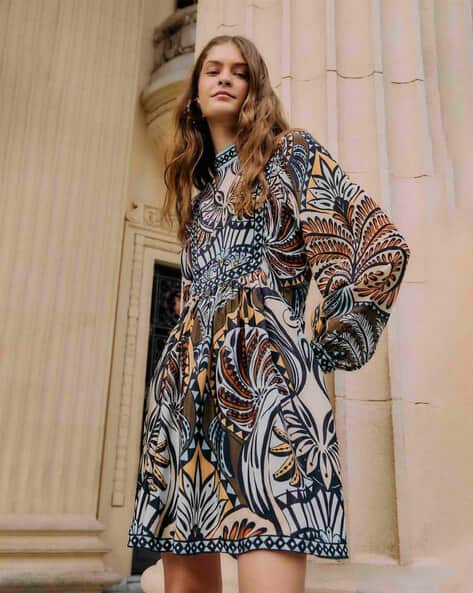 farm rio printed shift mini dress Farm Rio Printed Shift Mini Dress