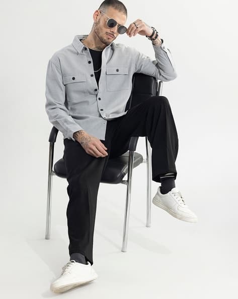SNITCH Relaxed Fit Shirt with Flap Pockets - Image 4
