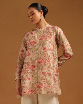 soch Women Printed Mandarin-Collar Kurti-picture-11