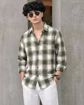 buda jeans co Men Checked Regular Fit Spread-Collar Shirt-picture-20