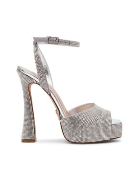 steve madden Women Heeled Sandals with Fabric Upper-picture-29