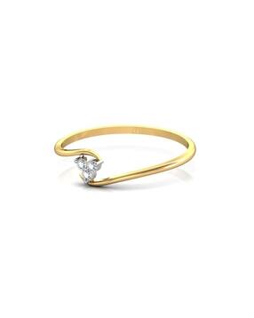 avsar Women Yellow Gold American Diamond-Studded Pooja Ring-picture-19