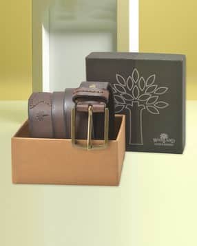 woodland Men Belt with Laser-Cut Holes-picture-48