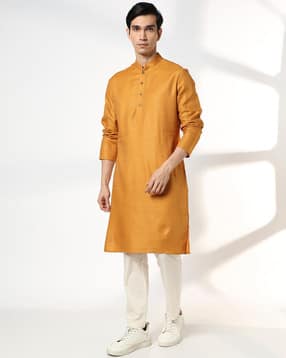 netplay Men Collar-Neck Slim Fit Classic Kurta-picture-13