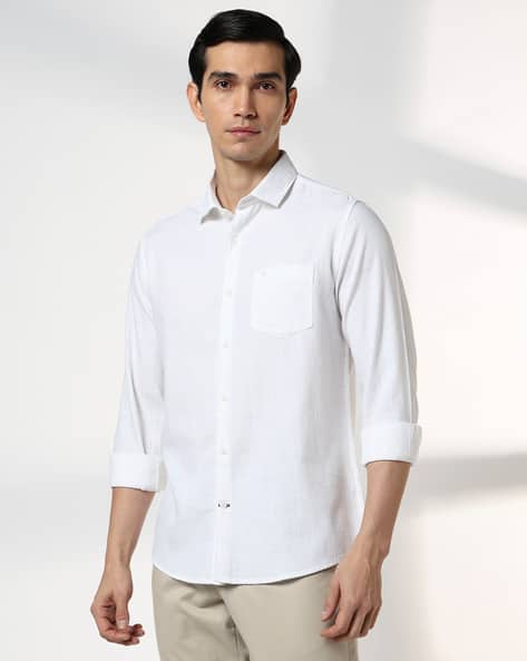 NETPLAY Men Slim Fit Cotton Shirt with Patch Pocket Offers & Cashback