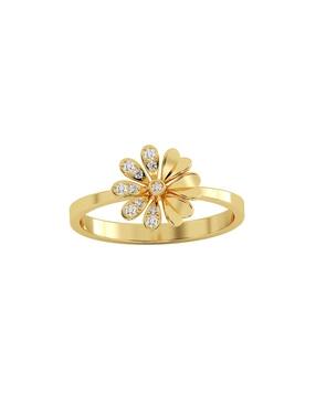 avsar Women Yellow Gold American Diamond-Studded Goa Ring-picture-20