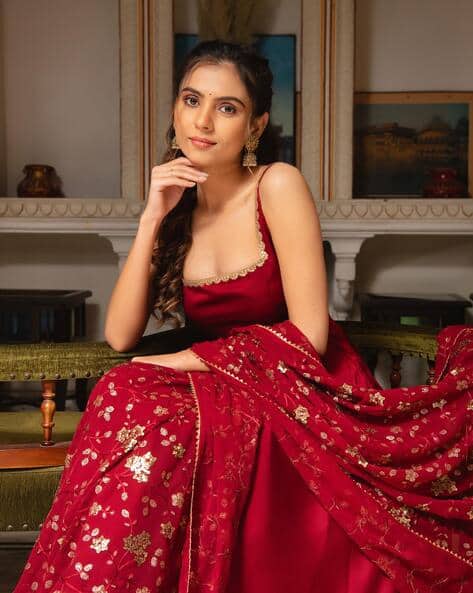 Nyrika Women Floral Anarkali Kurta Set