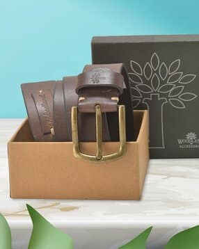woodland Men Belt with Laser-Cut Holes-picture-34