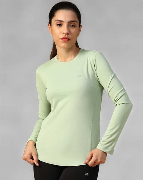 Athlisis Women Regular Fit Crew-Neck T-shirt
