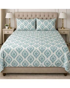 mafatlal Pure Cotton Bedsheet with Pillow Cover-picture-44