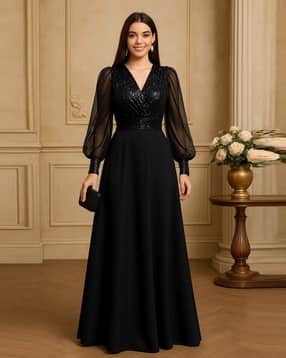 pearl dress women ASHLEYlauren 11598 Off Shoulder Pearl Beaded Gown main image 0