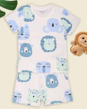 pantaloons baby Boys Printed T-Shirt & Shorts Set-picture-12