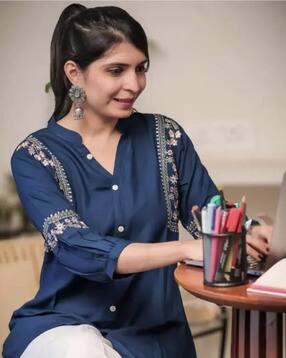 nyrika Women Embroidered Straight Tunic-picture-22