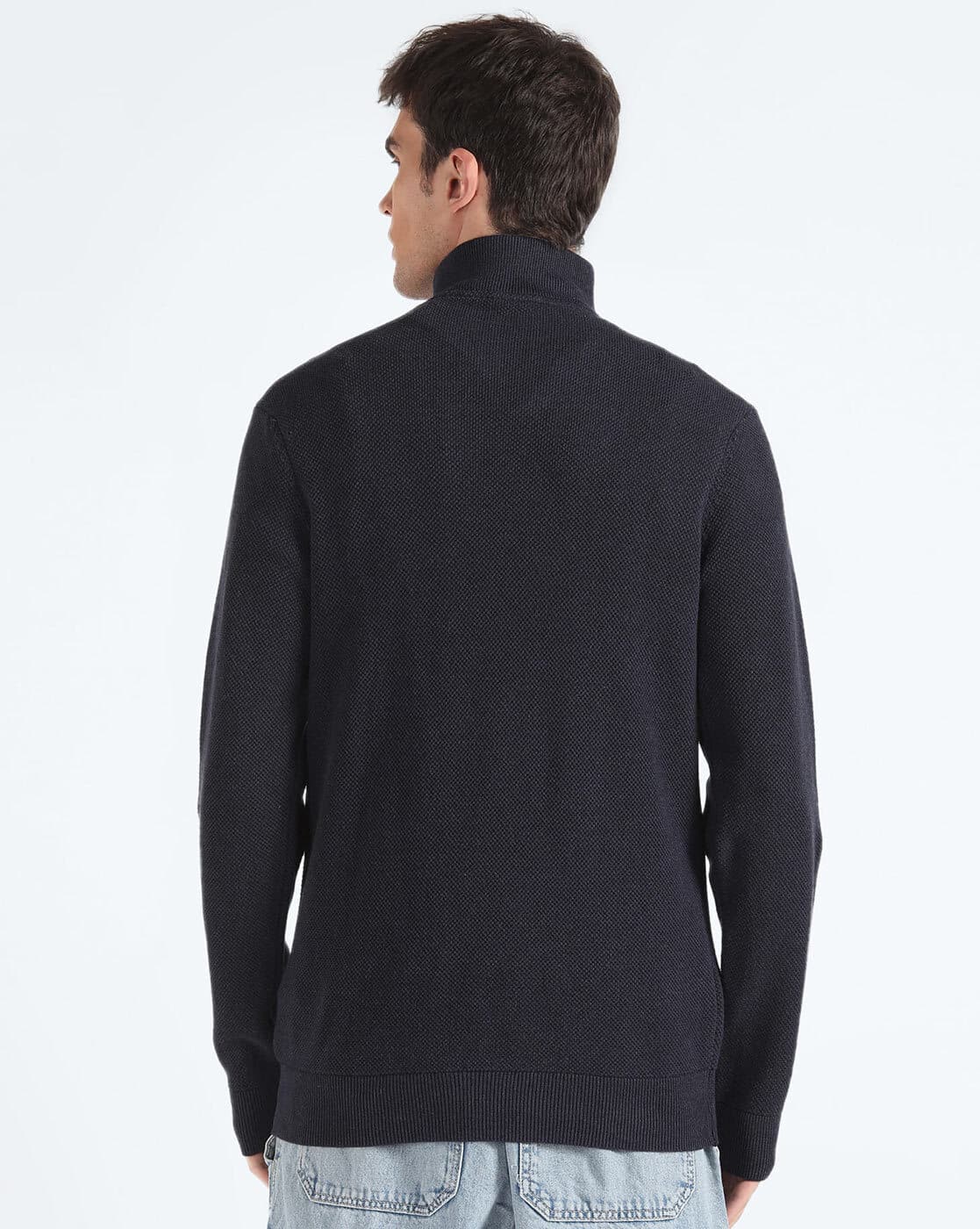 Buy Flying Machine High Neck Textured Sweater Online | Ajio.com