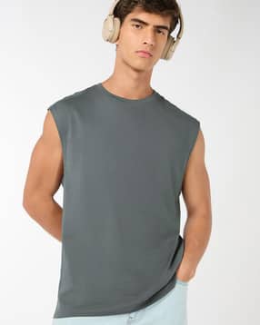 bewakoof Men Boxy Fit Sleeveless Vest-picture-11