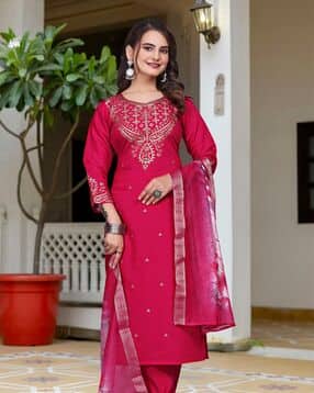 nyrika Women Embroidered 3-Piece Suit Set-picture-22