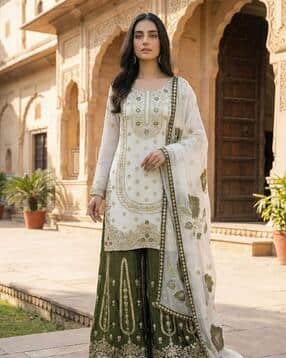 nyrika Women Embroidered 3-Piece Suit Set-picture-48