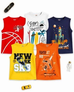 kuchipoo Pack of 5 Boys Relaxed Fit T-Shirts-picture-38