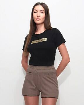 u.s. polo assn. Women Typographic Print Regular Fit Crew-Neck T-Shirt-picture-27
