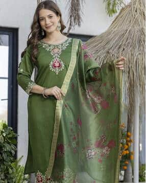 nyrika Women Embroidered 3-Piece Suit Set-picture-53