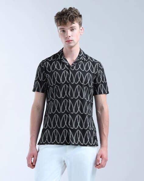 FLYING MACHINE Geometric Printed Color Of Home Shirt