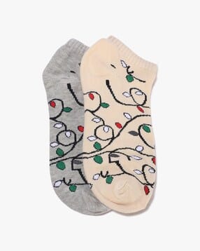 Women Everyday Ankle-Length Socks-Pack Of 2-image-20