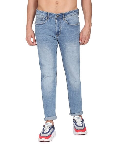 FLYING MACHINE Men Slim Tapered Fit Stone Wash Jeans