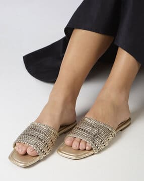 inc 5 Women Embellished Slip-On Flat Sandals-picture-16