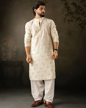 rawayi Men Embroidered Regular Fit Long Kurta-picture-2