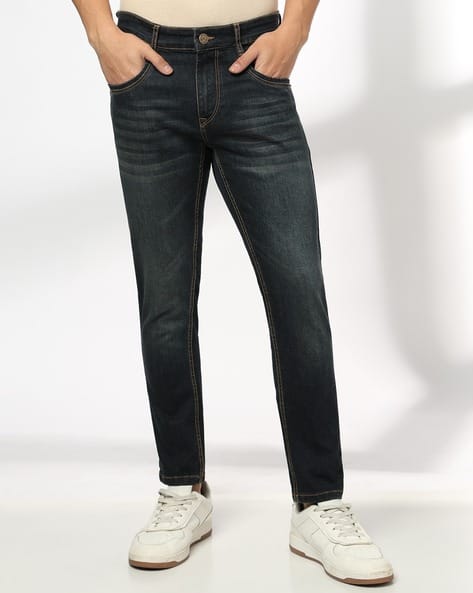 Men Mid-Wash Skinny Fit Jeans