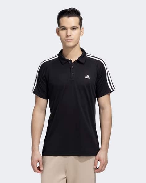 ADIDAS Polo T-shirt with Contrast Stripe Details Offers & Cashback