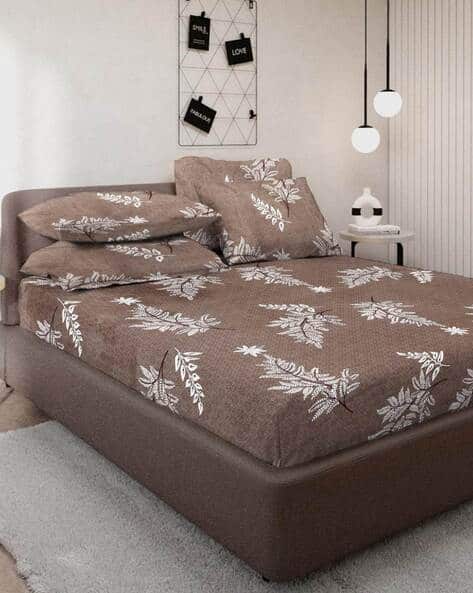 KLOTTHE 300 TC Fitted Double Bedsheet with Pillow Covers