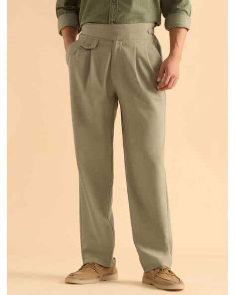 THE SOULED STORE Gurkha Pants Cedar|The Souled Store  - Men Relaxed Fit Pleated Trousers
