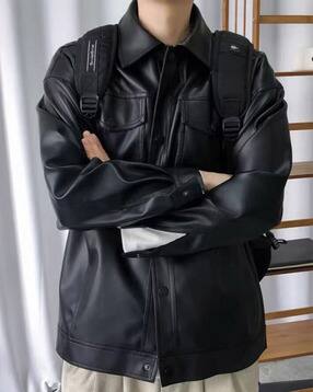 divawalk Men Regular Fit Biker Jacket with Flap Pockets -picture-37