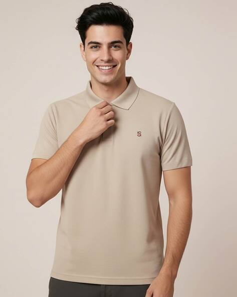 Alpha Tribe Men Regular Fit Polo T-Shirt