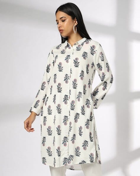 Women Floral Print Straight Kurta
