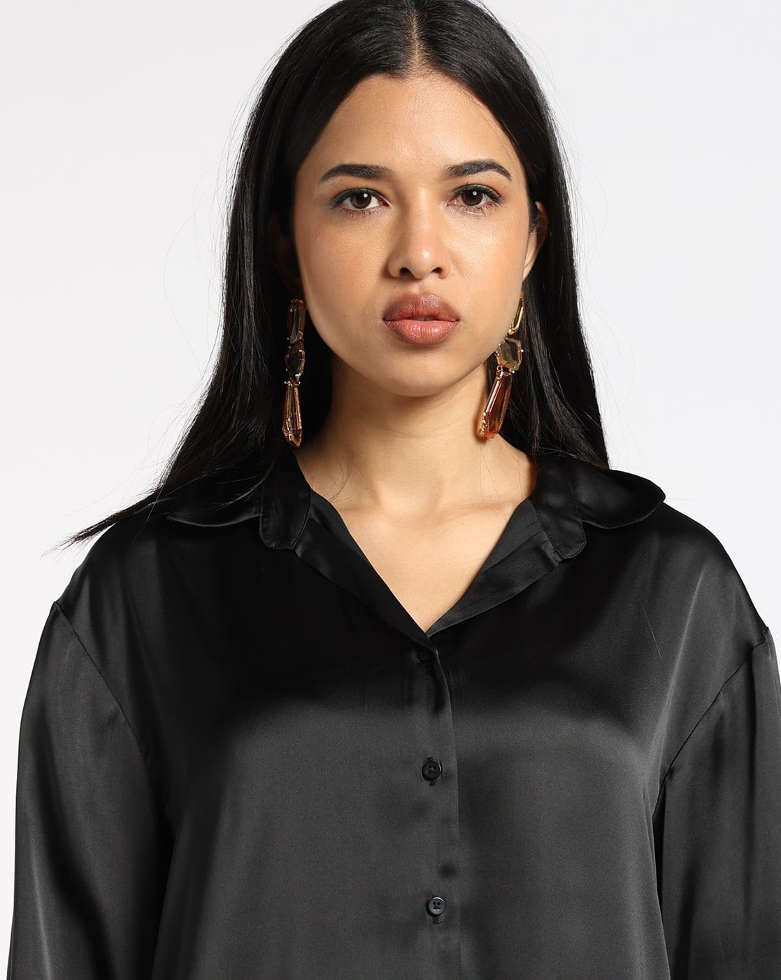 Buy black Shirts for Women by Outryt by AZORTE Online | Ajio.com