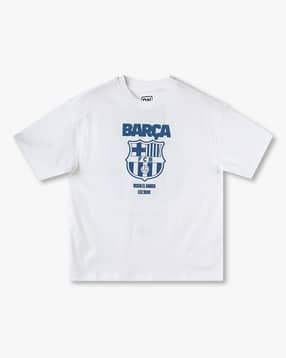 yb dnmx Boys FC Barcelona Print Oversized Round-Neck T-Shirt-picture-38
