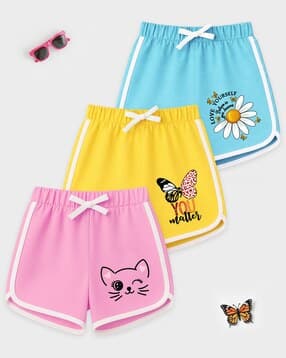 kuchipoo Girls Graphic Regular Fit Shorts-picture-32